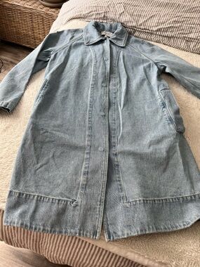 Rachel Comey Light Blue Denim Trench Coat